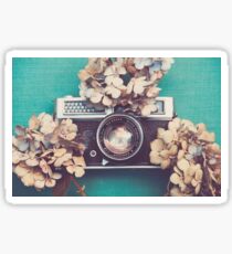 Camera & Hydrangea Sticker