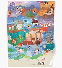 Miyazaki Fresco Poster