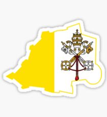 Vatican City Flag Map Sticker