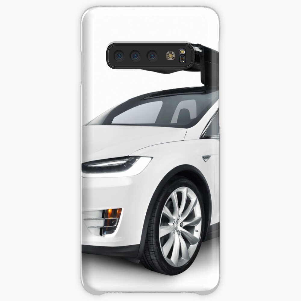 White 2017 Tesla Model X Luxury Suv Electric Car With Open Falcon
