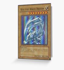 Blue-eyes white dragon Greeting Card