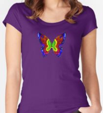 nick mason butterfly tee Women's Fitted Scoop T-Shirt