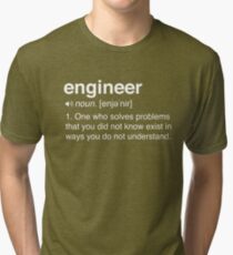 Funny Engineer Definition Tri-blend T-Shirt