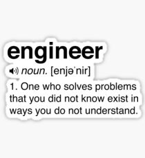 Funny Engineer Definition Sticker