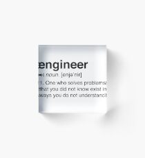 Bloque acrílico Funny Engineer Definition
