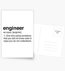 Funny Engineer Definition Postcards