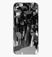 Abstract black and white city concept. 3d illustration. iPhone Case