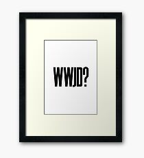 WWJD ? Framed Print