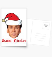 Saint Nicolas Cage Christmas Card Postcards