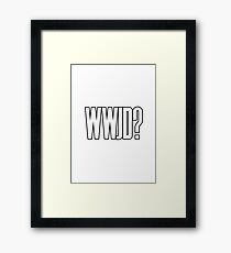 WWJD ? Framed Print