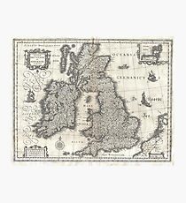 Vintage Map of England and Ireland (1631) Fotodruck