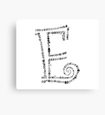 E Canvas Print