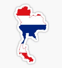 Thailand Flag Map Sticker