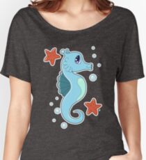 Baby Blue Seahorse Relaxed Fit T-Shirt
