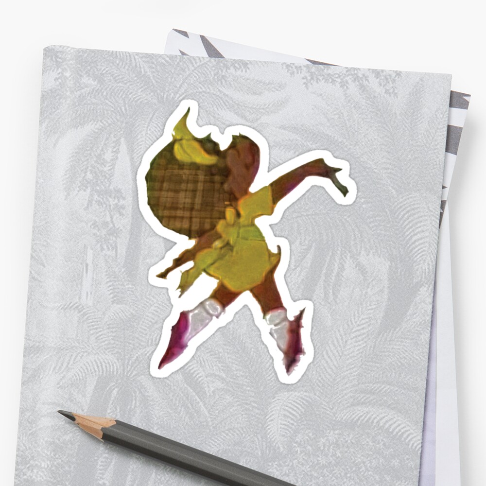 "Loaf of Bread, Container of Milk, Stick of Butter girl" Sticker by