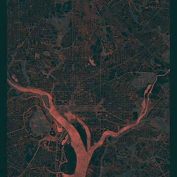 Artwork thumbnail, Washington Map Red by HubertRoguski