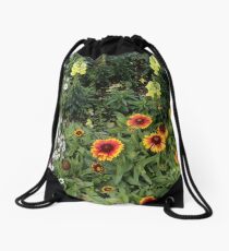 Mackinac Bridge Overlook Garden 4 Drawstring Bag