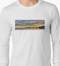 Nautical Golden Glow Cloud Sunset. Photo Art, Prints, Gifts. Long Sleeve T-Shirt