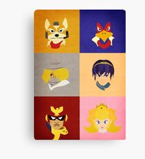 Smash Bros Melee Top Tier Faces Canvas Print
