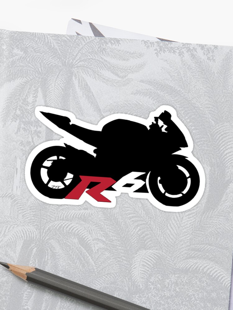 Yamaha R6 Silhouette Sticker By Ptkdesigns Redbubble