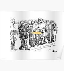 riot cops study Poster