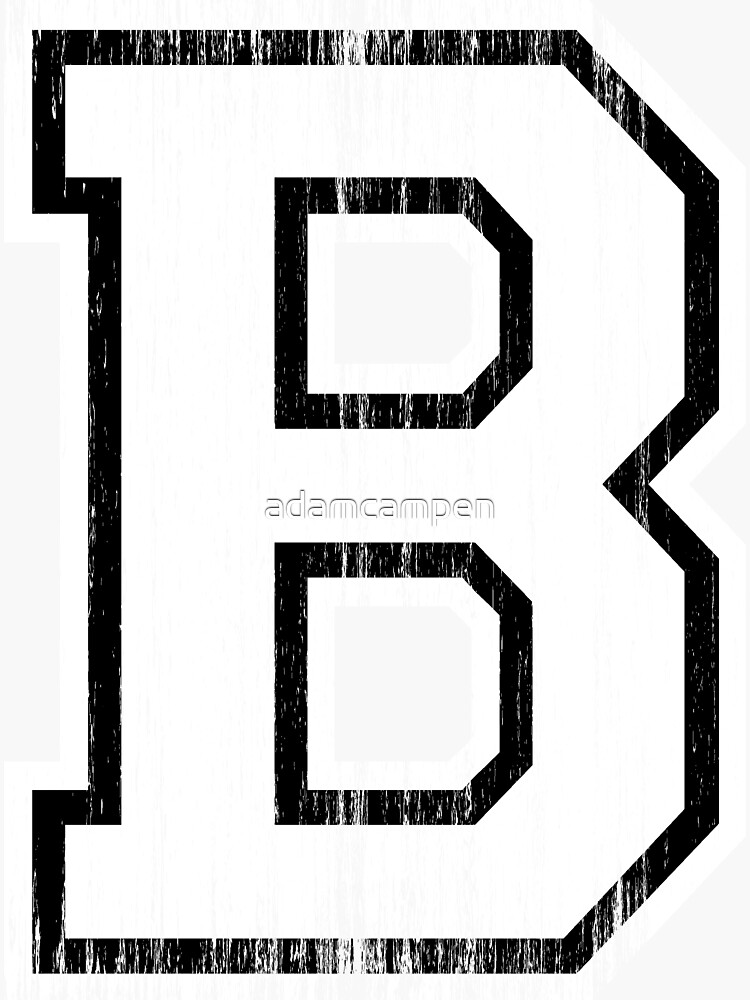 "Big Varsity Letter B" Sticker By Adamcampen | Redbubble