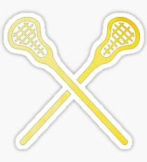 Lacrosse Stick Yellow Sticker