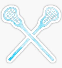 Lacrosse Stick Light Blue Sticker