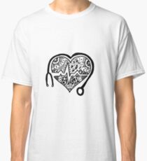 Camiseta clásica Zentangle Nursing Heart