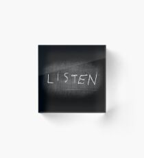 Listen Acrylic Block
