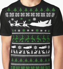 Christmas - C 130 Ugly Christmas Graphic T-Shirt