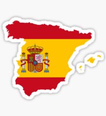 Pegatina Mapa de la bandera de España