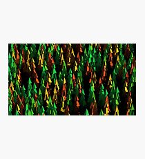 Abstract 3d rendering of green and brown trees. Photographic Print