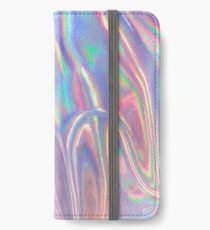 Holographic waves in purple iPhone Wallet/Case/Skin