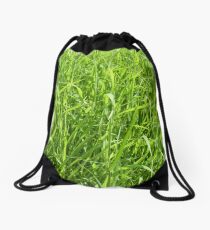 long green grass background Drawstring Bag