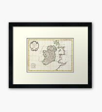 Vintage Map of Ireland (1771) Framed Print