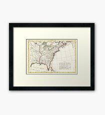 Thirteen Colonies Vintage Map (1776) Framed Print