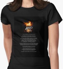 The TWO WOLVES CHEROKEE TALE Women's Fitted T-Shirt