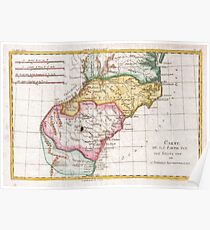 Vintage Map of The Carolinas (1780) Poster