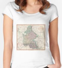Vintage Map of Bavaria Germany (1799) Women's Fitted Scoop T-Shirt