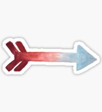 wine and silver blue arrow Sticker