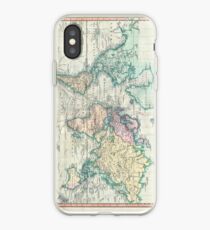Vinilo o funda para iPhone Mapa vintage del mundo (1801)