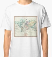 Vintage Map of The World (1801) Classic T-Shirt