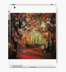 Walking in the autumn woods. iPad Case/Skin