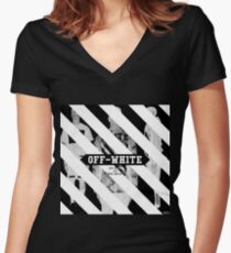 Off White Women's Fitted V-Neck T-Shirt