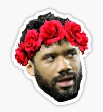 Flower Crown Russell Wilson Sticker
