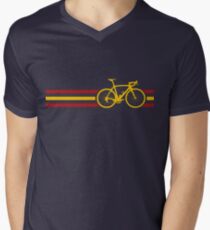 Bike Stripes Spanish National Road Race v2 Men's V-Neck T-Shirt