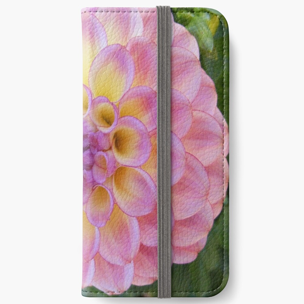 PURPLE DAHLIA FLOWER PETALS iPhone Wallet
