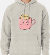 Sudadera con capucha Pug de té