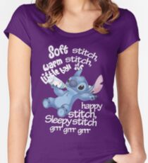 Soft Kitty - Stitch Women's Fitted Scoop T-Shirt